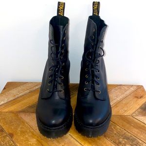 Dr. Martens Kendra Black Leather Heeled Boot